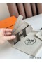 Hermes H Speed Reversible Belt 32MM in Grey Epsom Calfskin