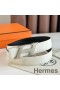 Hermes H Speed Reversible Belt 32MM in White Epsom Calfskin