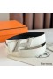 Hermes H Speed Reversible Belt 32MM in White Epsom Calfskin