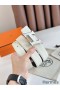 Hermes H Speed Reversible Belt 32MM in White Epsom Calfskin