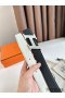 Hermes H Speed Reversible Belt 32MM in White Epsom Calfskin