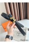 Hermes H Take Off Reversible Belt 32MM in Black Clemence Leather