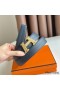 Hermes H Take Off Reversible Belt 32MM in Dark Blue Clemence Leather