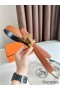 Hermes H Take Off Reversible Belt 32MM in Gold Clemence Leather