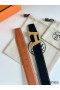 Hermes H Take Off Reversible Belt 32MM in Gold Clemence Leather
