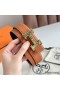 Hermes H Touareg Reversible Belt 32MM in Gold Clemence Leather