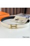 Hermes H Touareg Reversible Belt 32MM in White Epsom Leather