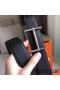 Hermes H d'Ancre Reversible Belt In Black/Ardoise Leather