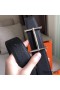 Hermes H d'Ancre Reversible Belt In Black/Ardoise Leather