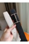 Hermes H d'Ancre Reversible Belt In Black/White Epsom Leather