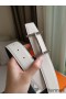 Hermes H d'Ancre Reversible Belt In Black/White Epsom Leather
