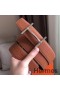 Hermes H d'Ancre Reversible Belt In Brown/Noir Leather
