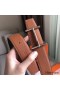 Hermes H d'Ancre Reversible Belt In Brown/Noir Leather