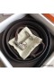 Hermes H d'Ancre Reversible Belt In Cafe/Noir Leather