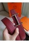 Hermes H d'Ancre Reversible Belt In Gold/Red Epsom Leather