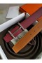 Hermes H d'Ancre Reversible Belt In Gold/Red Epsom Leather