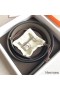 Hermes H d'Ancre Reversible Belt In Grey/Noir Leather