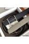 Hermes H d'Ancre Reversible Belt In Grey/Noir Leather