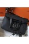 Hermes Halzan 31cm Bag In Black Clemence Leather