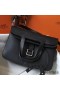 Hermes Halzan 31cm Bag In Black Clemence Leather