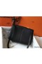 Hermes Halzan 31cm Bag In Black Clemence Leather