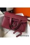 Hermes Halzan 31cm Bag In Bordeaux Clemence Leather