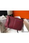 Hermes Halzan 31cm Bag In Bordeaux Clemence Leather