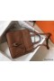 Hermes Halzan 31cm Bag In Gold Clemence Leather
