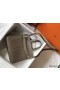 Hermes Halzan 31cm Bag In Grey Clemence Leather