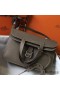 Hermes Halzan 31cm Bag In Taupe Clemence Leather