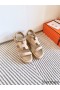 Hermes Havane 30 Sandals in Beige Suede Leather