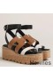 Hermes Havane 30 Sandals in Bi - color Calfskin Leather