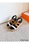 Hermes Havane 30 Sandals in Bi - color Calfskin Leather