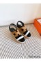 Hermes Havane 30 Sandals in Bi - color Calfskin Leather