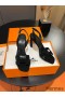 Hermes Heden 80 Sandals in Black Suede Leather
