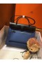 Hermes Herbag Zip 31cm Bag In Black And Blue