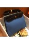 Hermes Herbag Zip 31cm Bag In Black And Blue