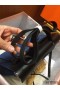 Hermes Herbag Zip 31cm Bag In Black And Blue