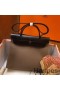 Hermes Herbag Zip 31cm Bag In Black And Taupe