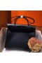 Hermes Herbag Zip 31cm Bag In Black Leather And Toile