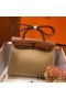 Hermes Herbag Zip 31cm Bag In Brown And Beige