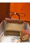 Hermes Herbag Zip 31cm Bag In Brown And Beige