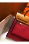 Hermes Herbag Zip 31cm Bag In Brown And Red