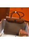 Hermes Herbag Zip 31cm Bag In Brown And Taupe