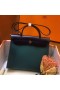 Hermes Herbag Zip 31cm Bag In Navy And Green