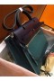 Hermes Herbag Zip 31cm Bag In Navy And Green