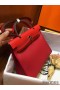 Hermes Herbag Zip 31cm Bag In Red Toile And Leather