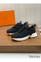 Hermes Heros Sneakers in Black Technical Knit
