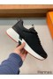 Hermes Heros Sneakers in Black Technical Knit