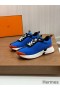 Hermes Heros Sneakers in Blue Technical Knit